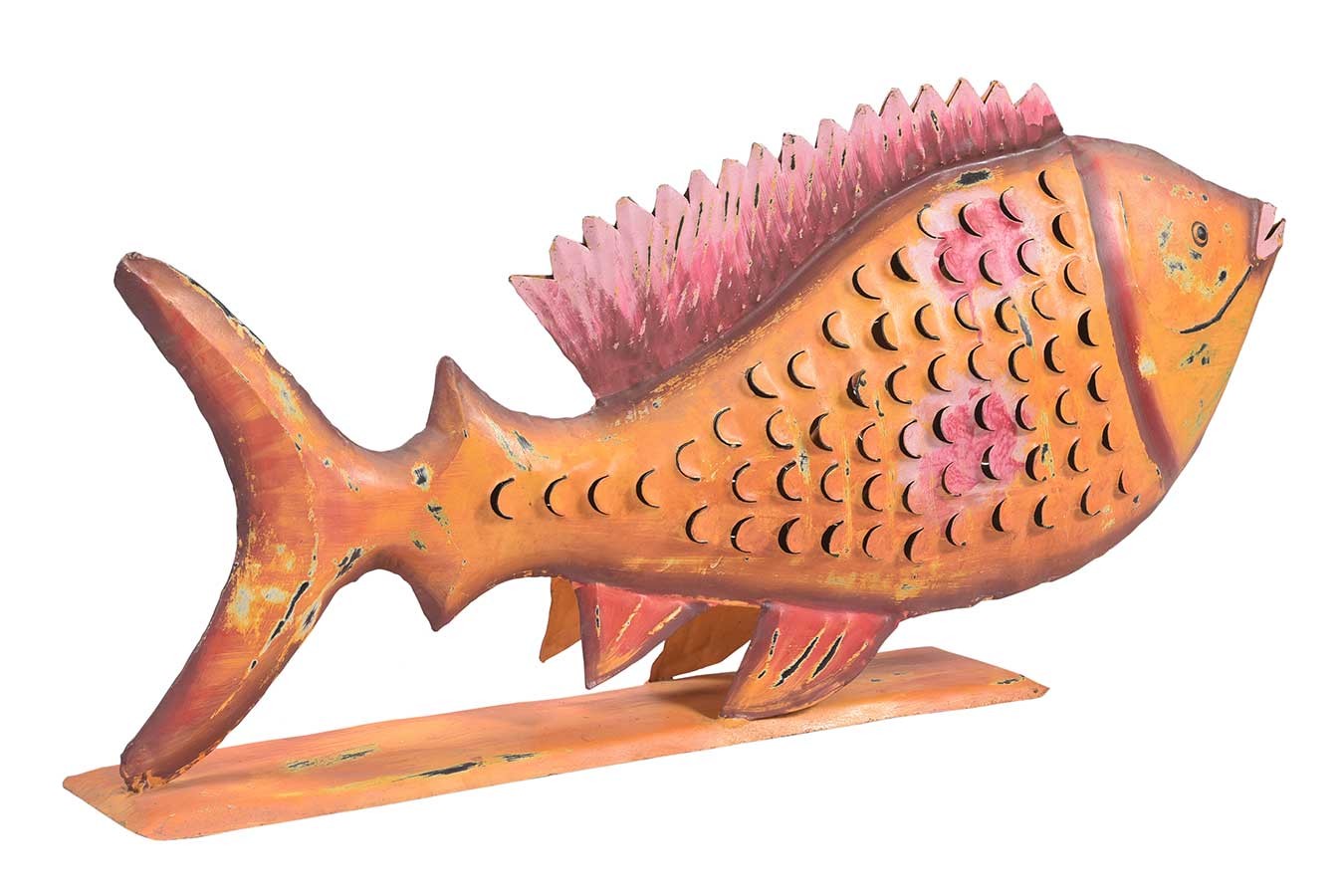 Windlicht Fisch Metall klein