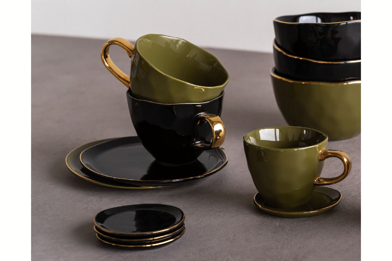 Untertasse schwarz D 9cm
