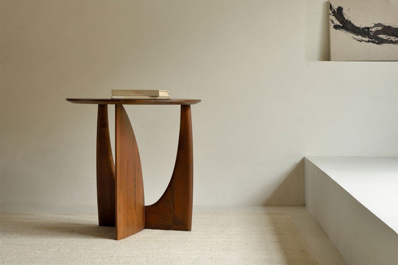 Beistelltisch Geometric Teak braun