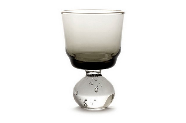 Trinkglas Eternal Snow grau H 9,5 cm