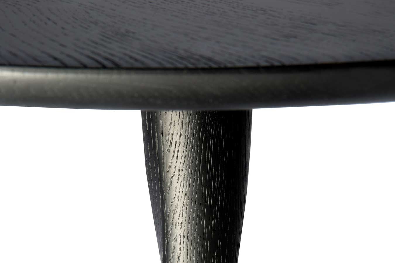 Esstisch Torsion Eiche schwarz D 90 cm