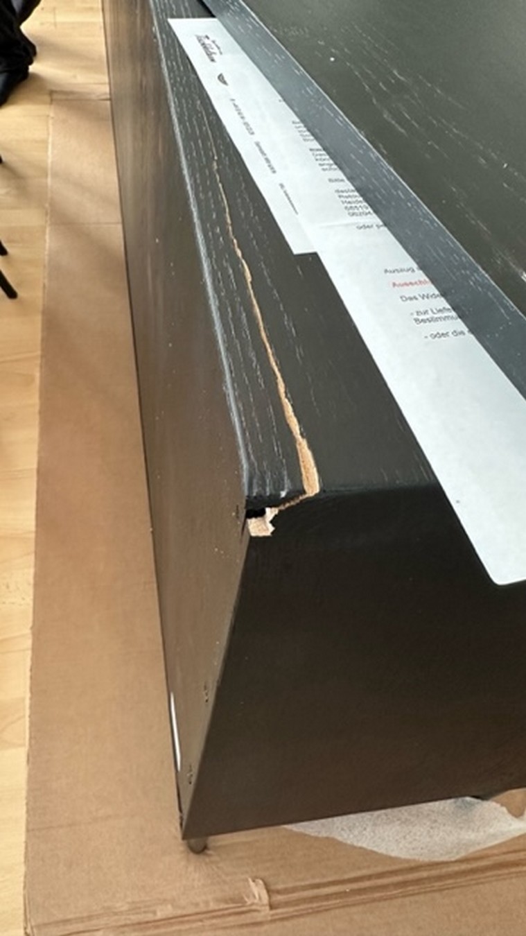 Second Life Sideboard Eiche schwarz B 200 cm