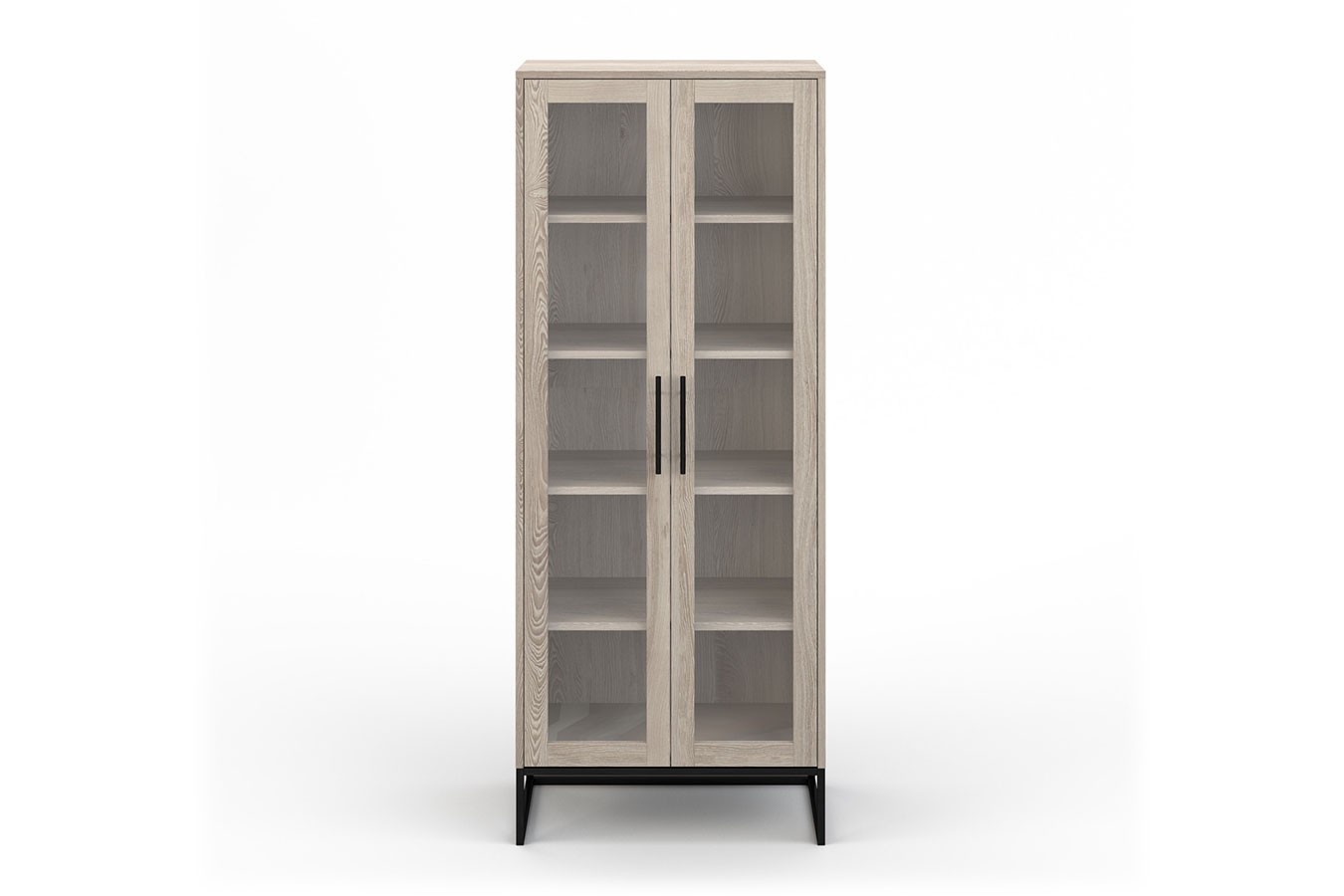 Vitrine Nobel Eiche Furnier H 200 cm