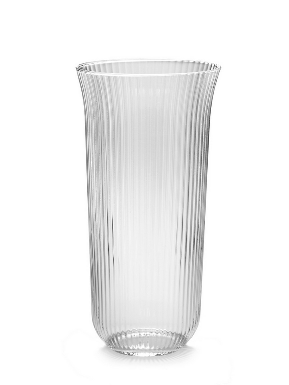Longdrinkglas Inku geriffelt H 16 cm