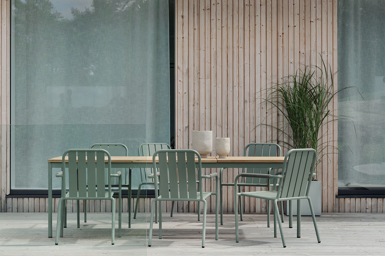 Esstisch Nox Teak grün 238cm