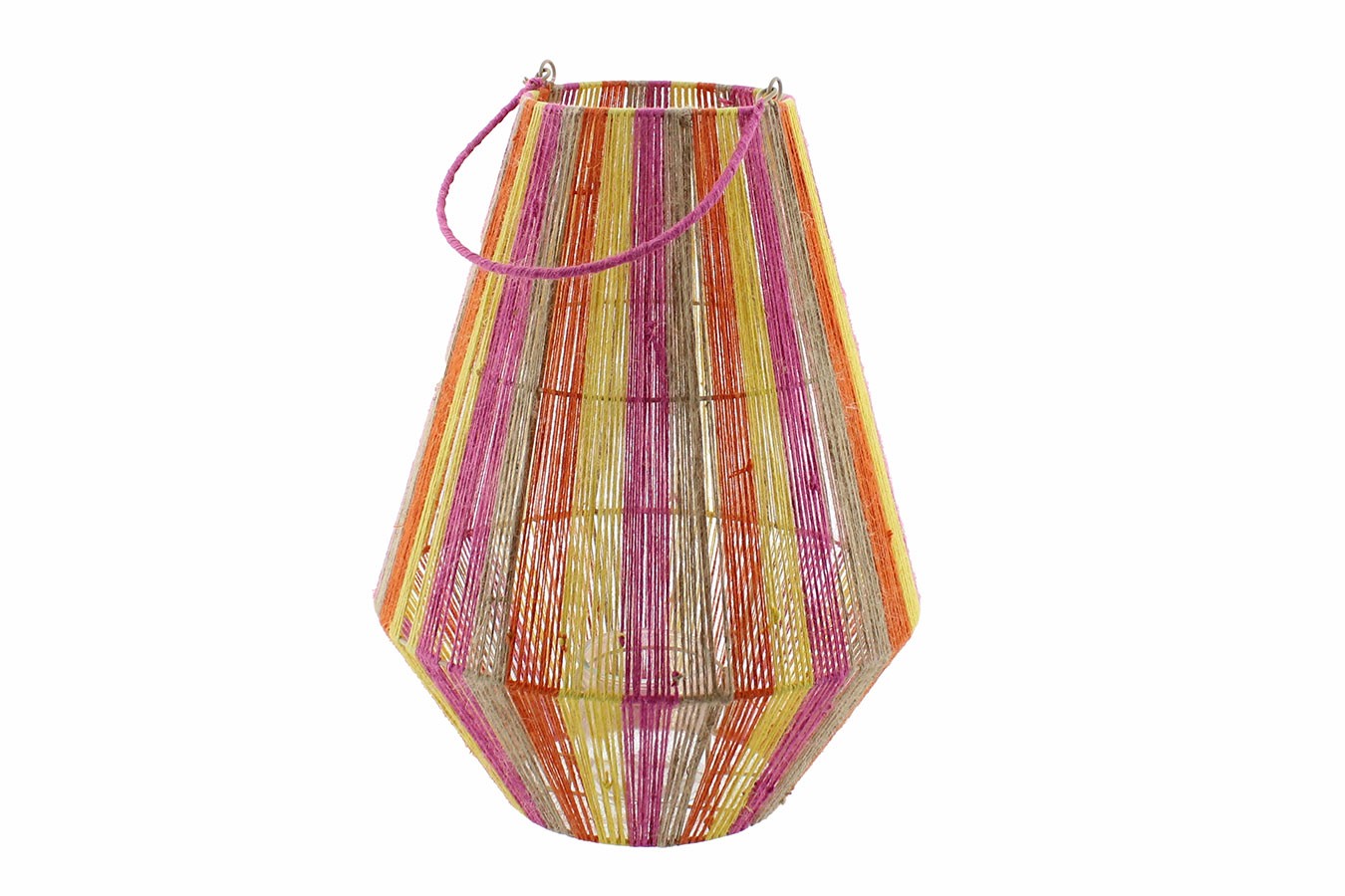 Laterne Salina gelb orange pink H 30 cm