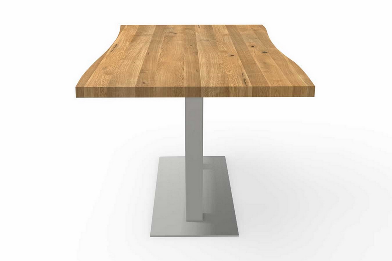 Bistrotisch Eiche organisch Edelstahl 120 cm