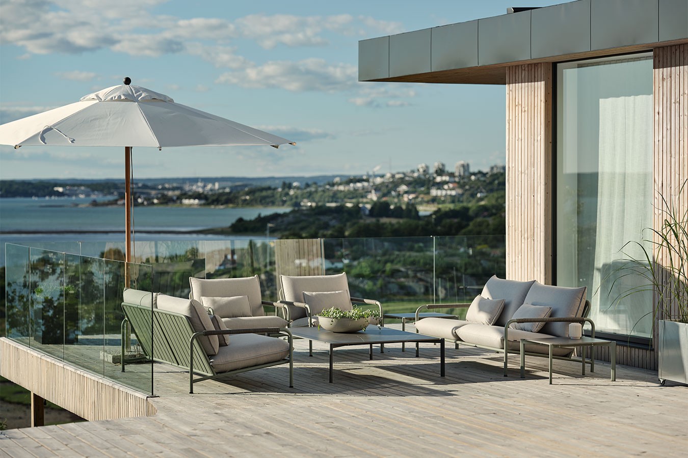 Sonnenschirm Paliano taupe D 350 cm