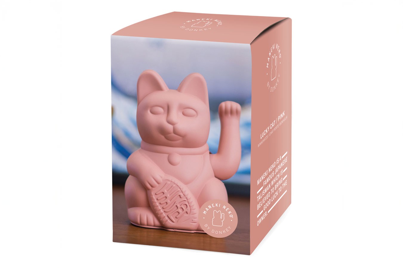 Winkekatze Lucky Cat matt rosa