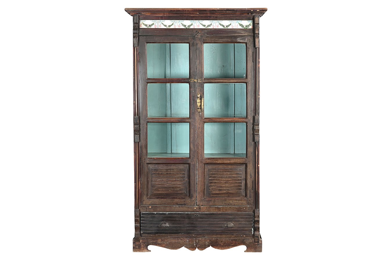 Vitrinenschrank Vintage braun