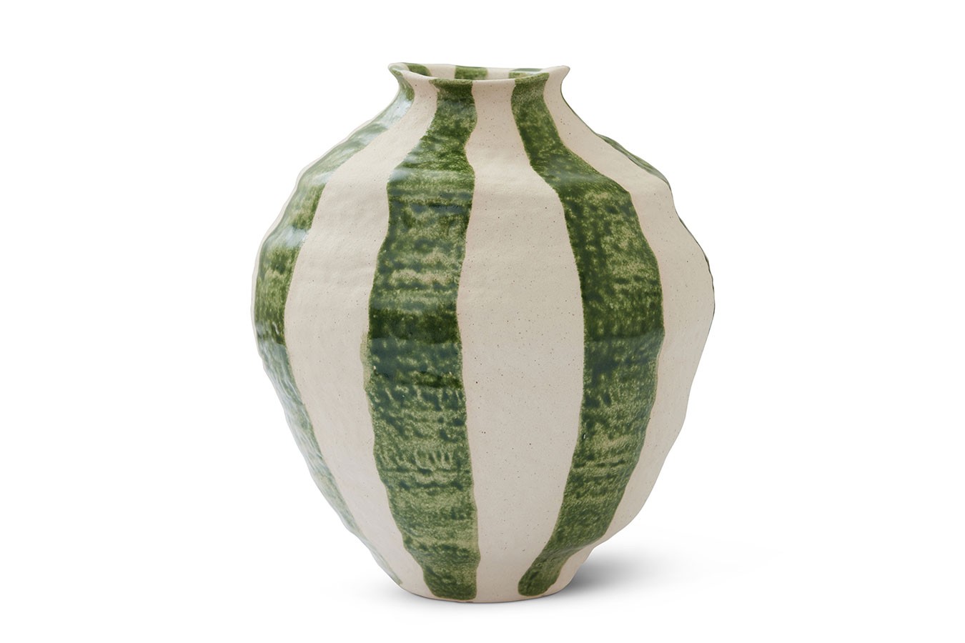 Vase Raia Keramik H 20,7 cm grün weiss