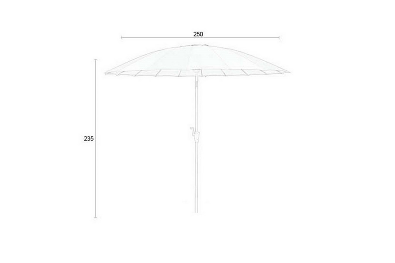 Sonnenschirm Sunbrella 250x250 grün