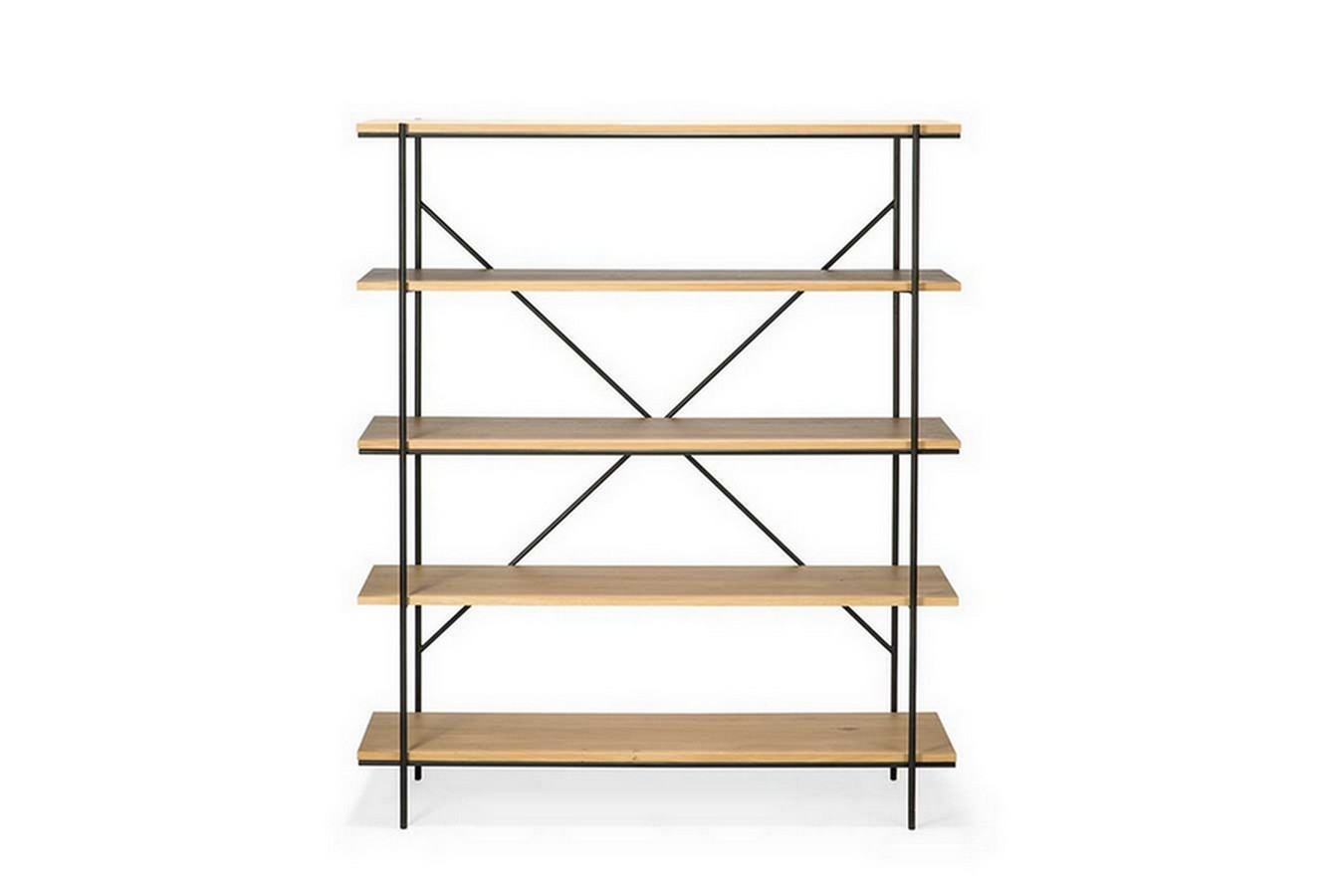 Regal Rise Eiche Metall H 165 cm