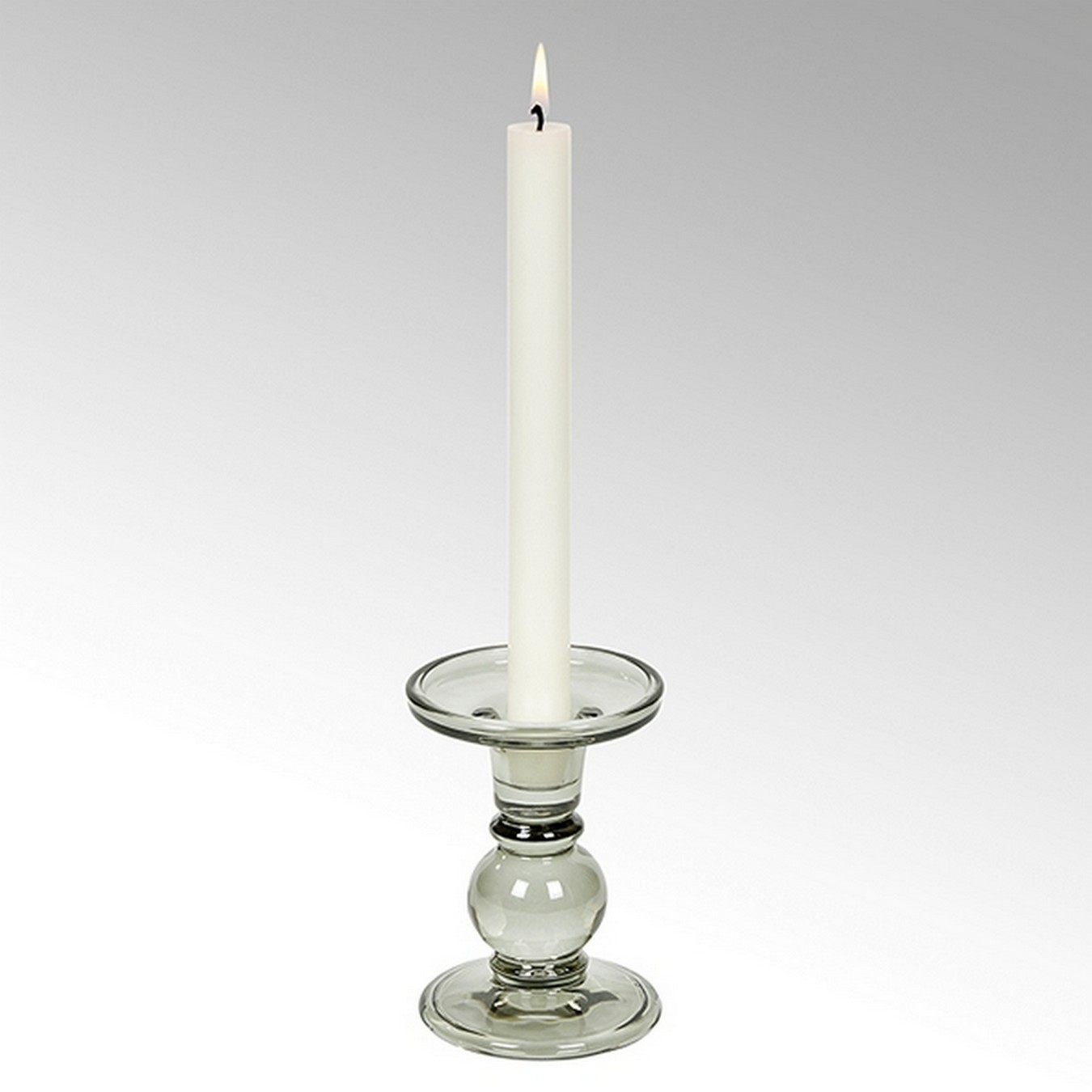 Andratx Kerzenhalter Glas grau hoch