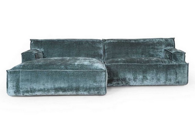Ecksofa Plantes Cord petrol