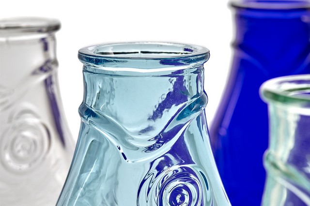 Designer Karaffe Fish & Fish Glas kobaltblau