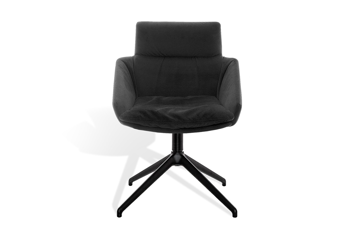 Drehstuhl m. Arm Faye Casual Stoff grau
