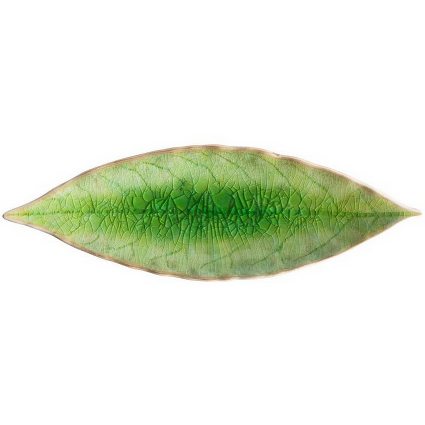 Dekoteller Lorbeerblatt 18 cm grün