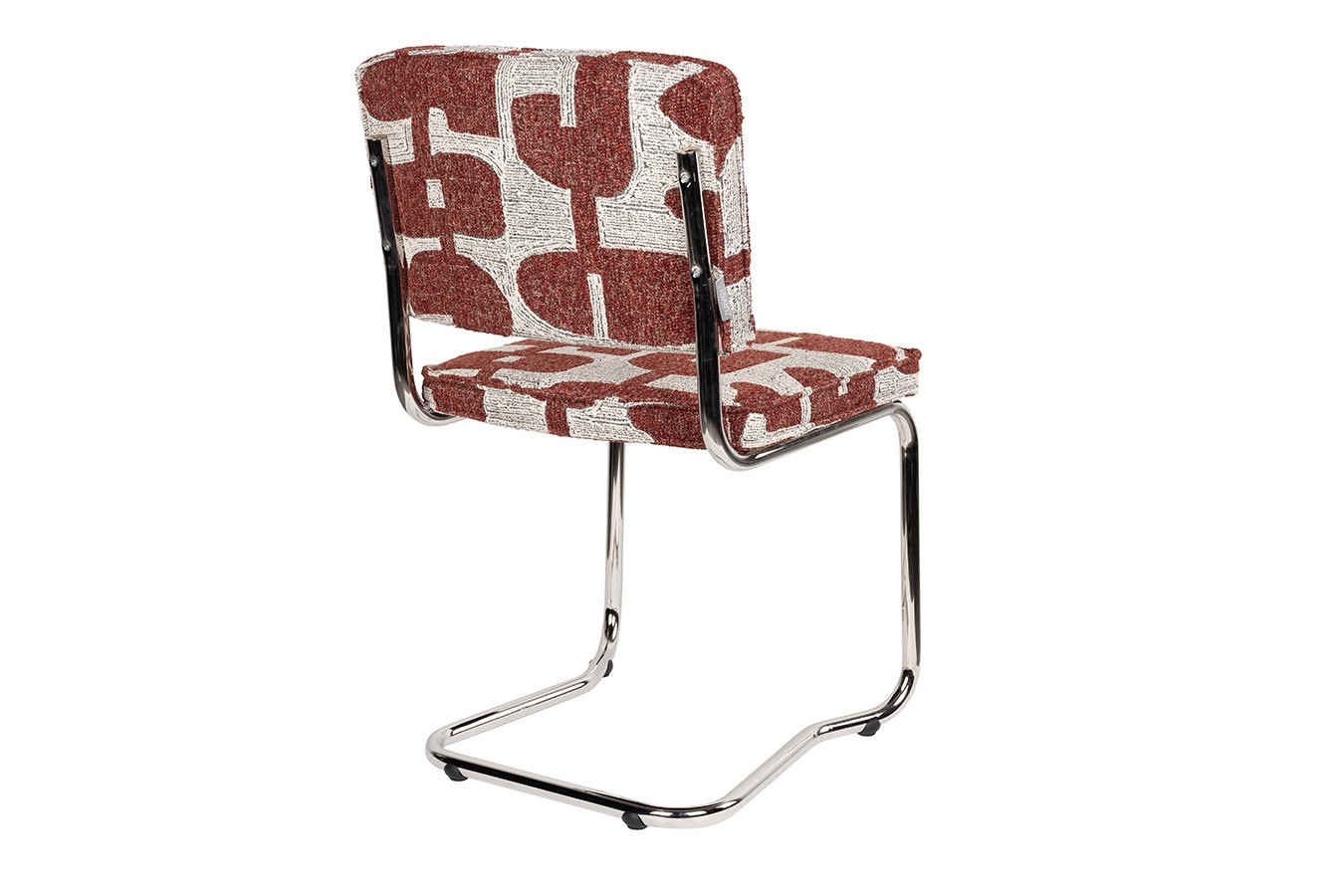 Freischwinger King Retro rotbraun weiss