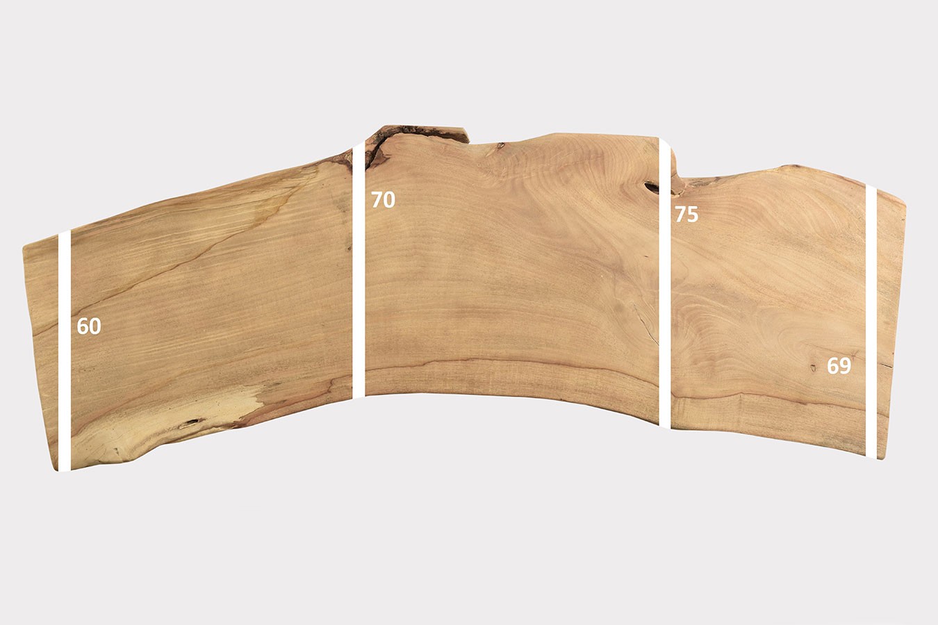Tischplatte Mangoholz Monolith 226x74 cm