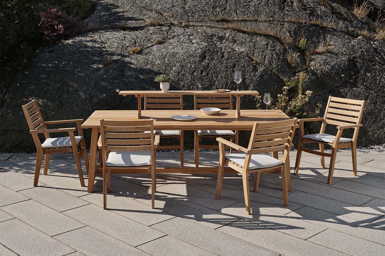 Outdoortisch Keros Teak natur B 160 cm