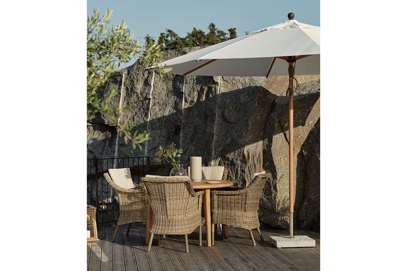Sonnenschirm Paliano taupe D 350 cm