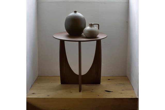 Beistelltisch Geometric Teak braun