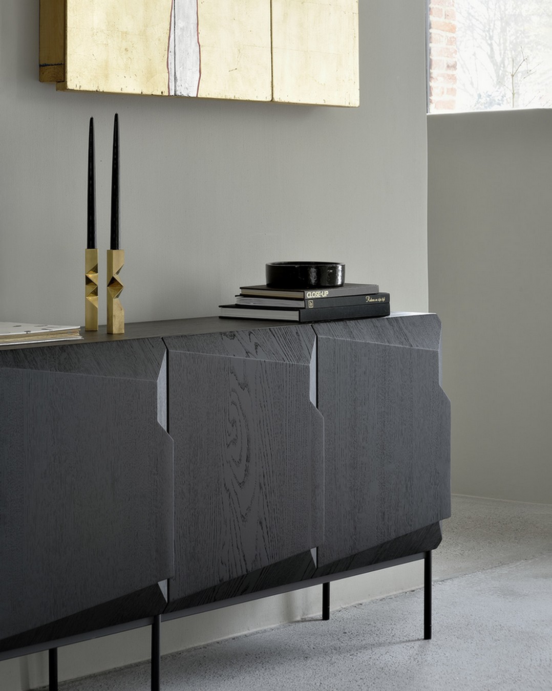 Second Life Sideboard Eiche schwarz B 200 cm