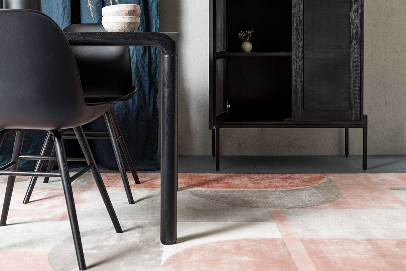 Teppich grau rosa 200 x 290cm