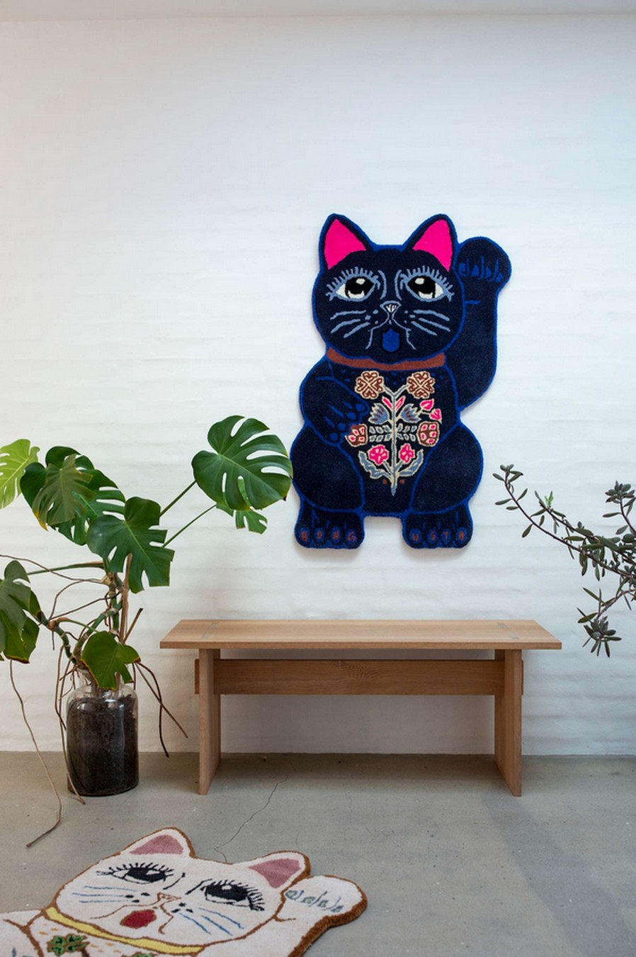 Teppich Lucky Cat blau