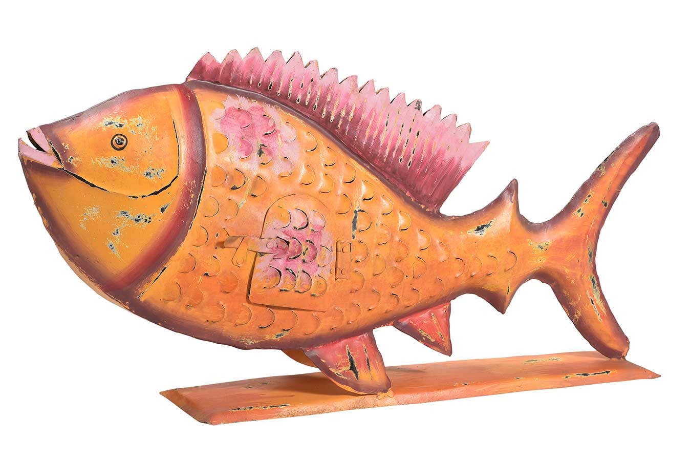Windlicht Fisch Metall klein