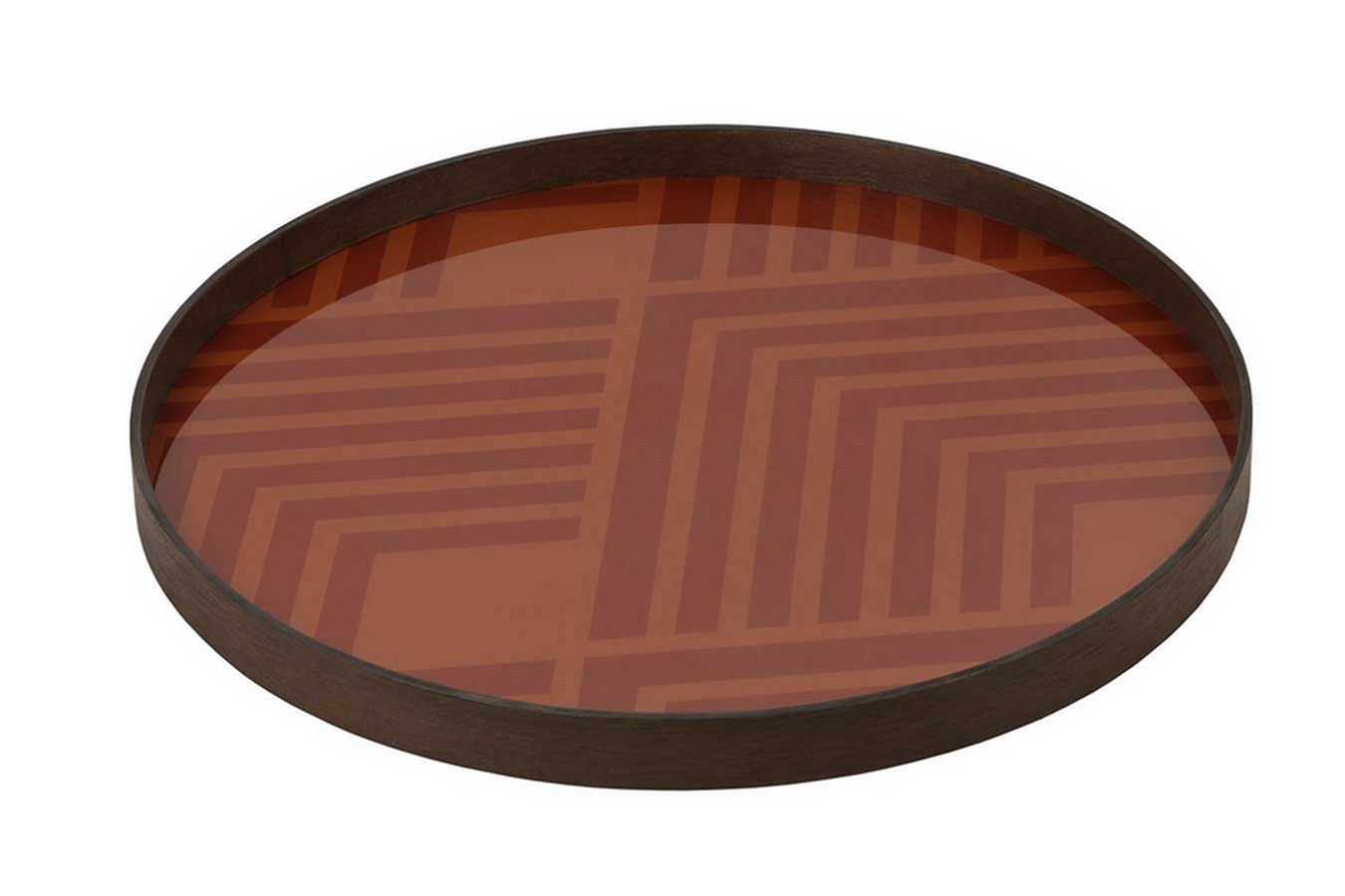 Notre Monde Tablett Orange Chevron D 61 cm