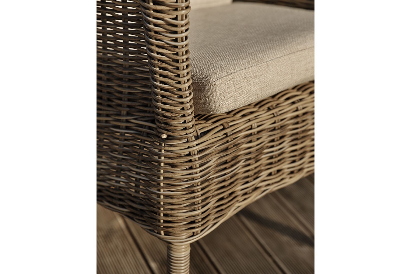 Armlehnstuhl Lenora Rattan natur