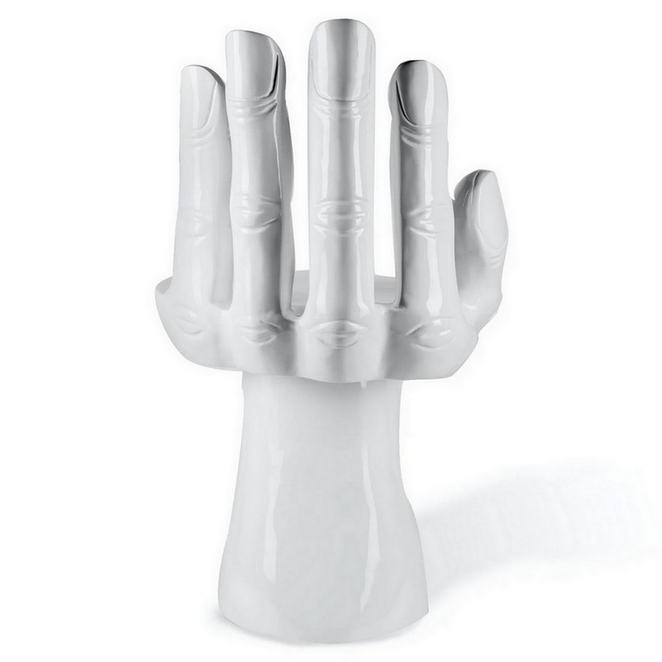 Designersessel Hand Polyester weiss