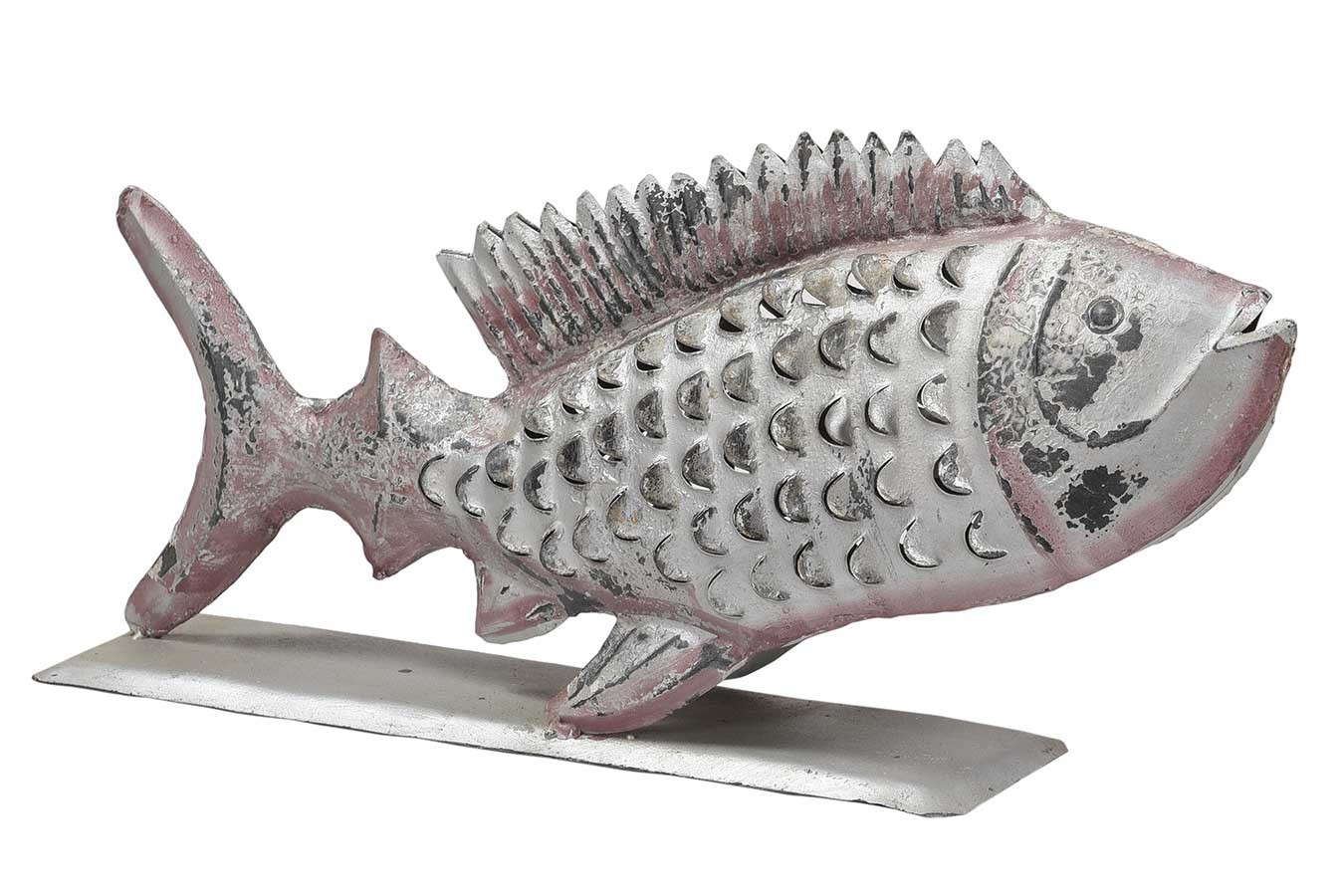 Windlicht Fisch Metall klein
