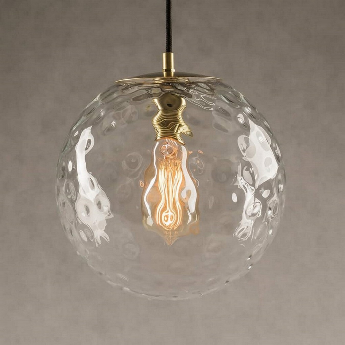 Hängelampe Globe Glas klar D 30 cm