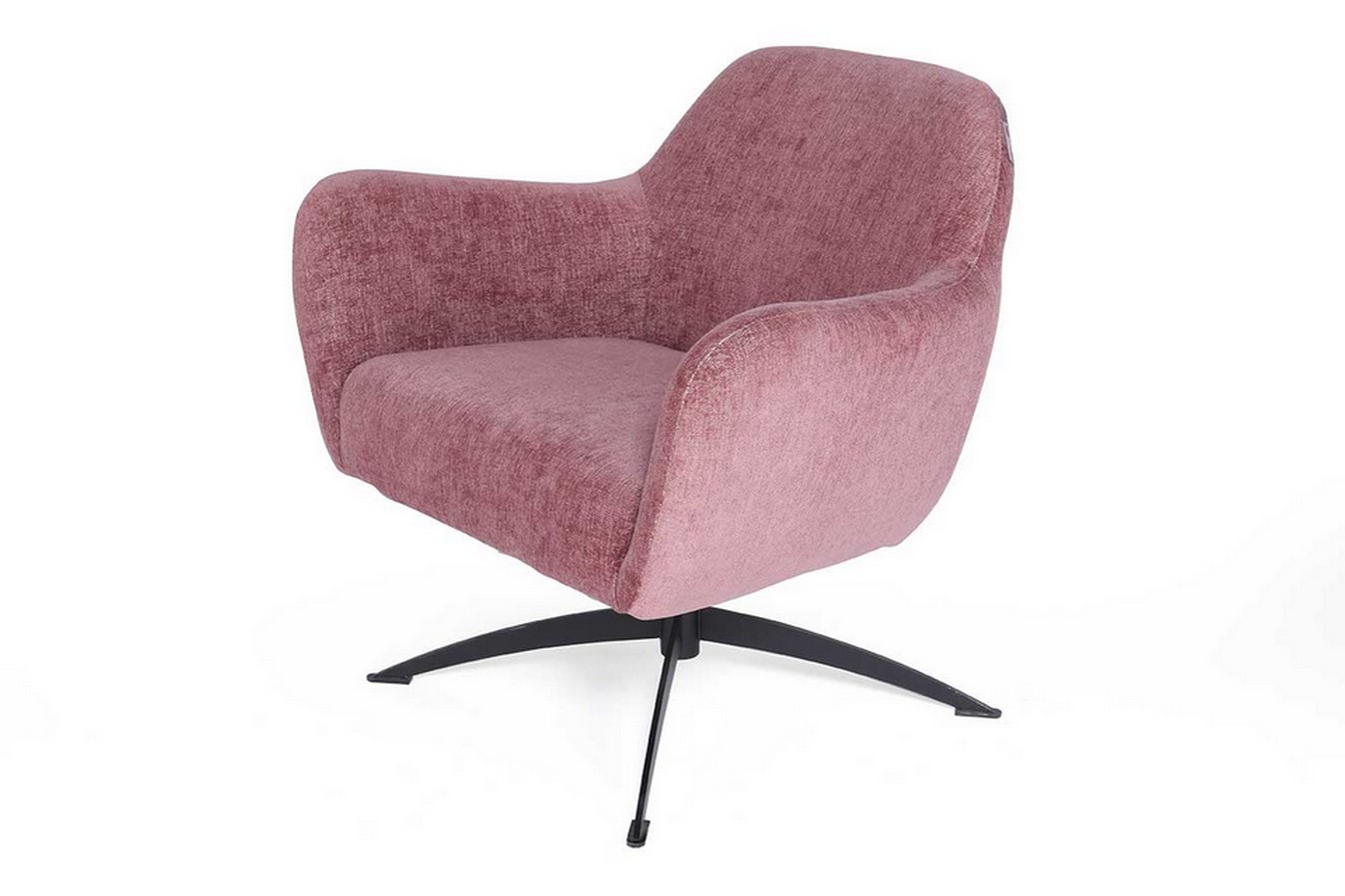 Drehsessel Moni Stoffbezug Samt rosa