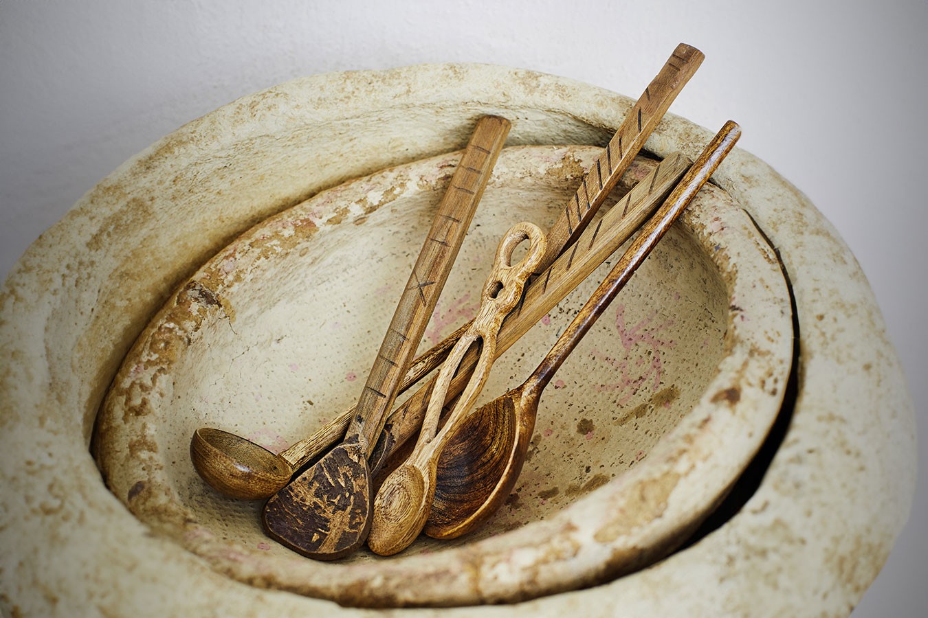 Suppenkelle Hand Craved Mangoholz natur