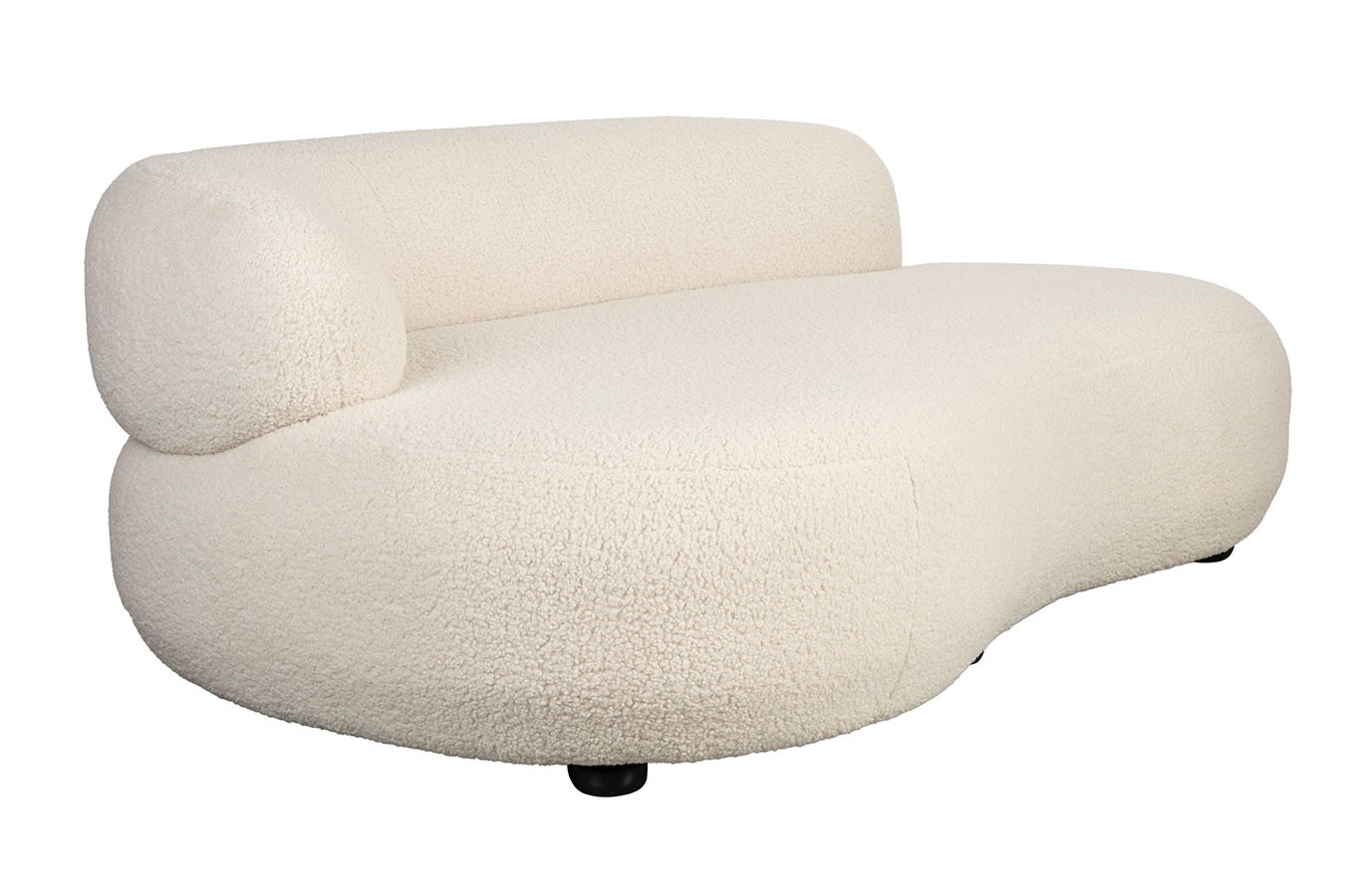 Sofa Noxx 2 Sitzer Boucle Stoff weiss