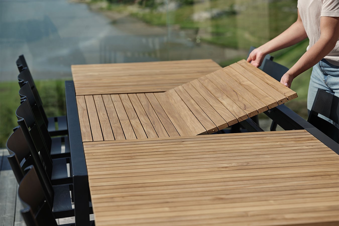 Outdoor Ausziehtisch Naos Teak 220
