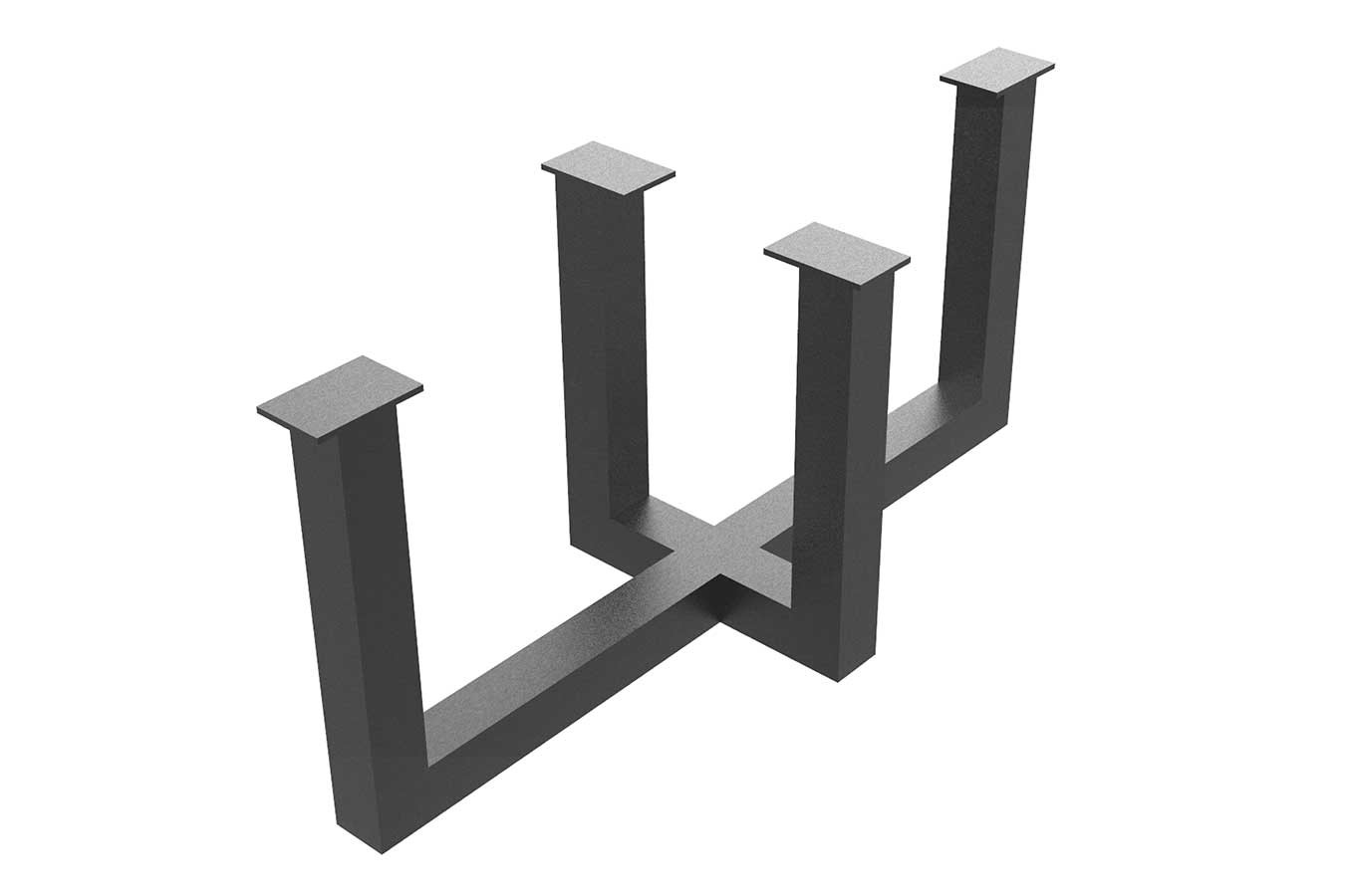 Tischgestell "U" lang kurz Stahl B 180 cm