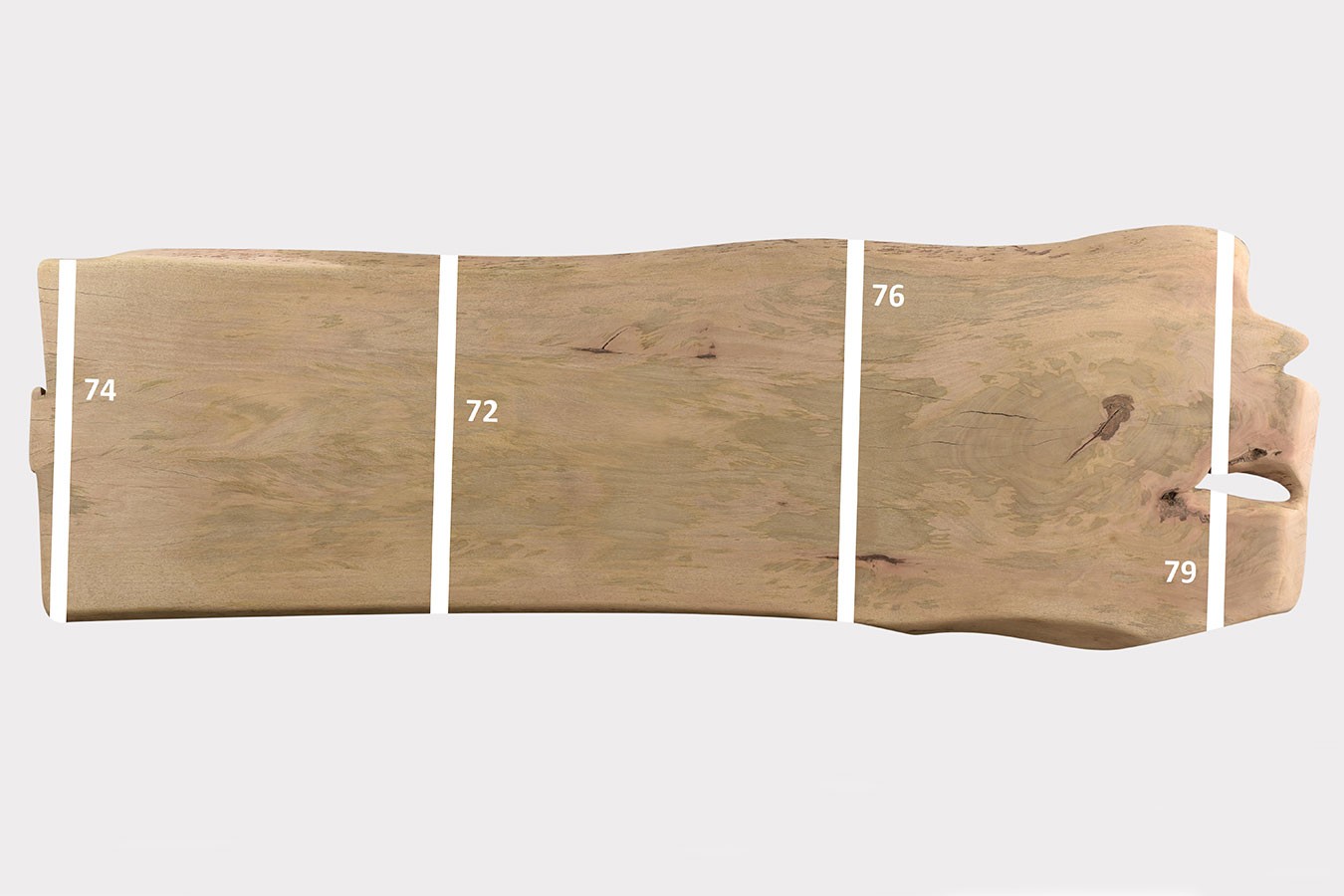 Tischplatte Mangoholz Monolith 260x95 cm