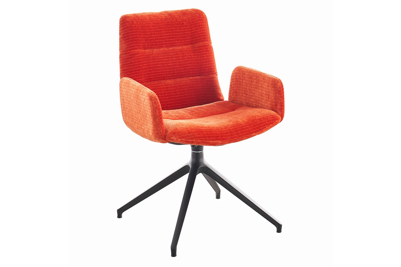 Armlehnstuhl Reso mit Drehfunktion Stoff orange