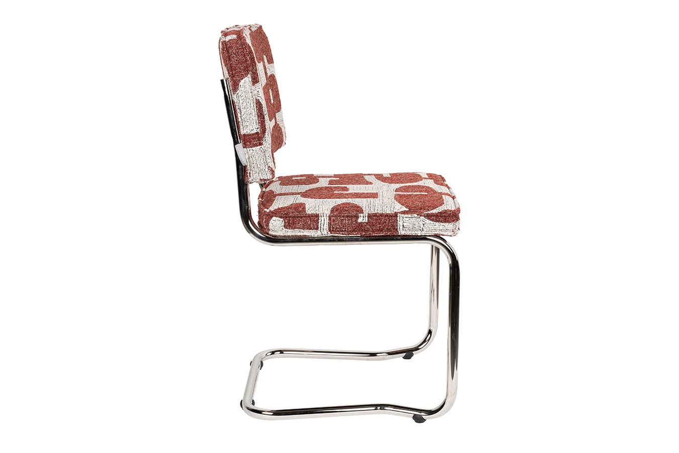 Freischwinger King Retro rotbraun weiss
