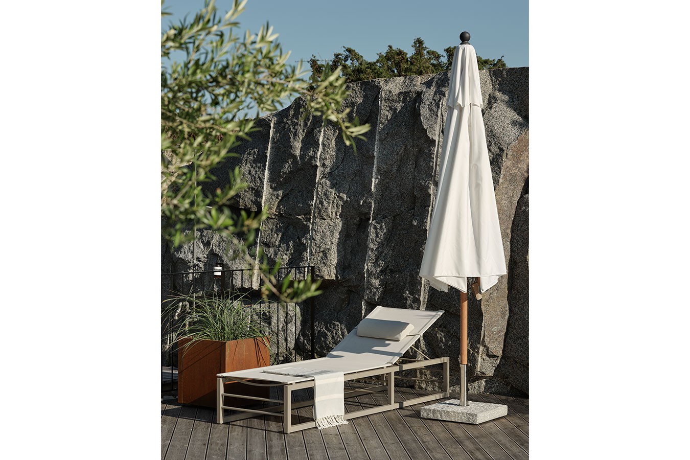 Sonnenschirm Paliano taupe D 350 cm