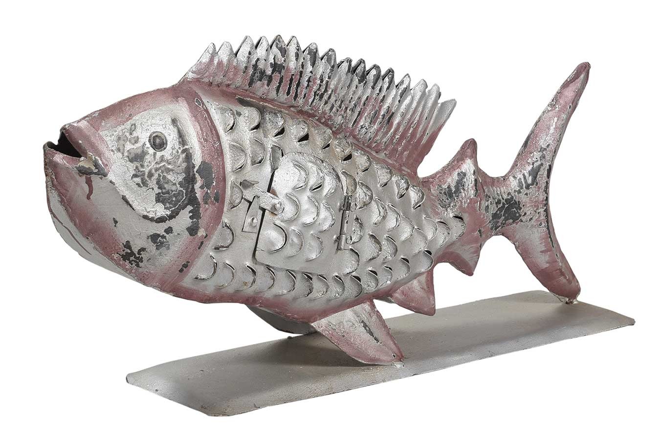 Windlicht Fisch Metall klein