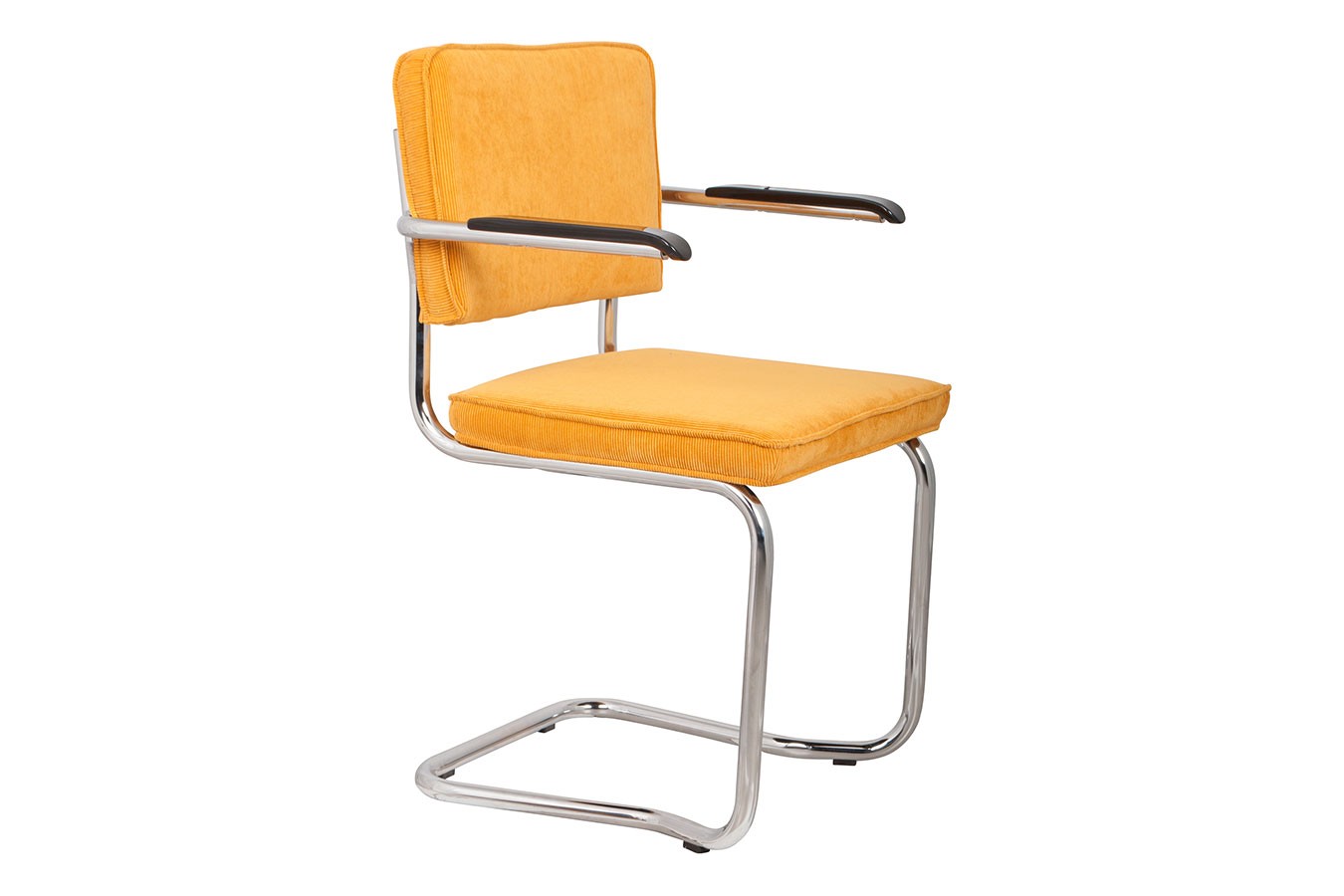Freischwinger King mit Arm Cord gelb