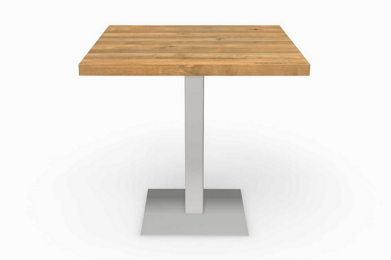 Bistrotisch Eiche Edelstahl 50 cm