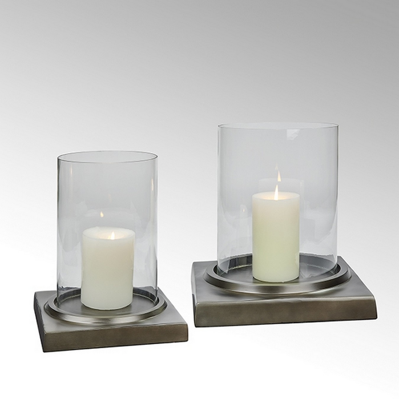 Windlicht Herakles dunkel bronze niedrig