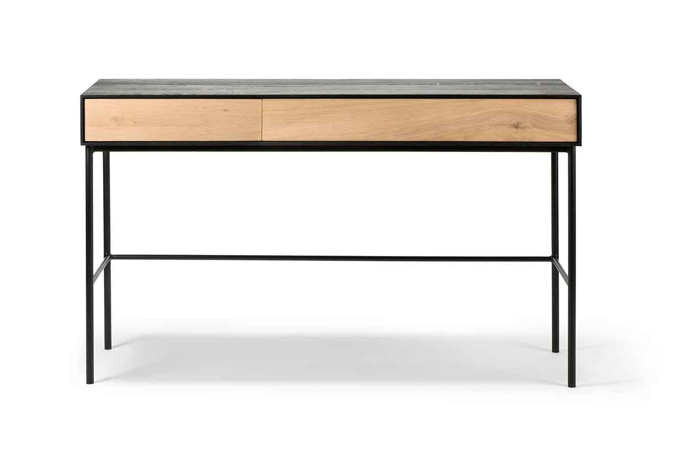 Schreibtisch Blackbird Eiche massiv B 127 cm